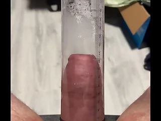 Penis pump play young Dick